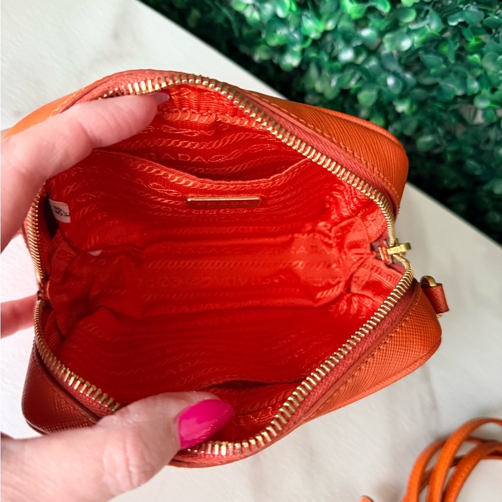 Prada Orange Mini Crossbody Bag Authentic - Picture 8 of 9